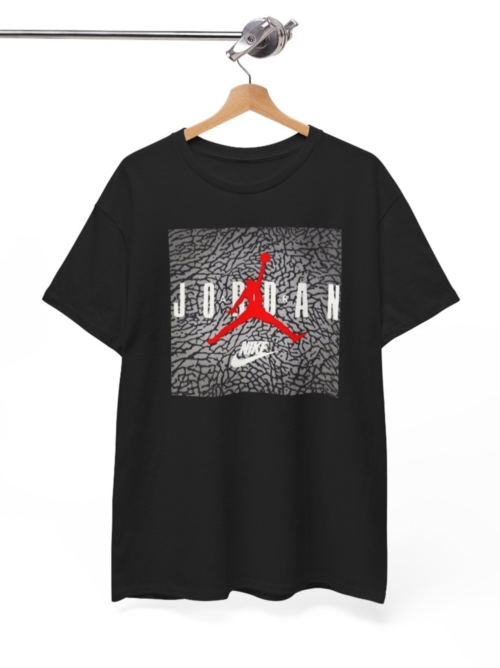 Nike Jordan Black T-Shirt with Red Jumpman Logo